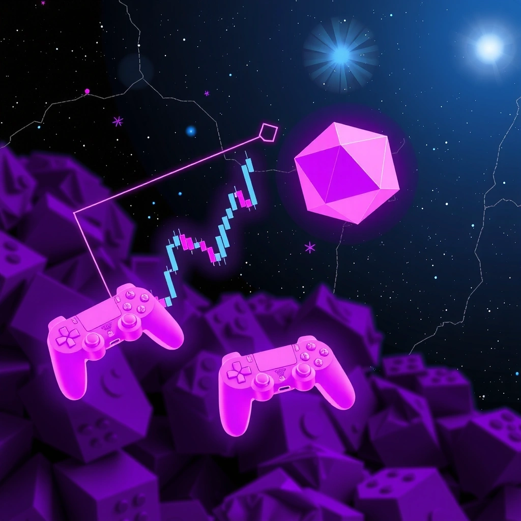 Fondo espacial abstracto con acentos neón violeta