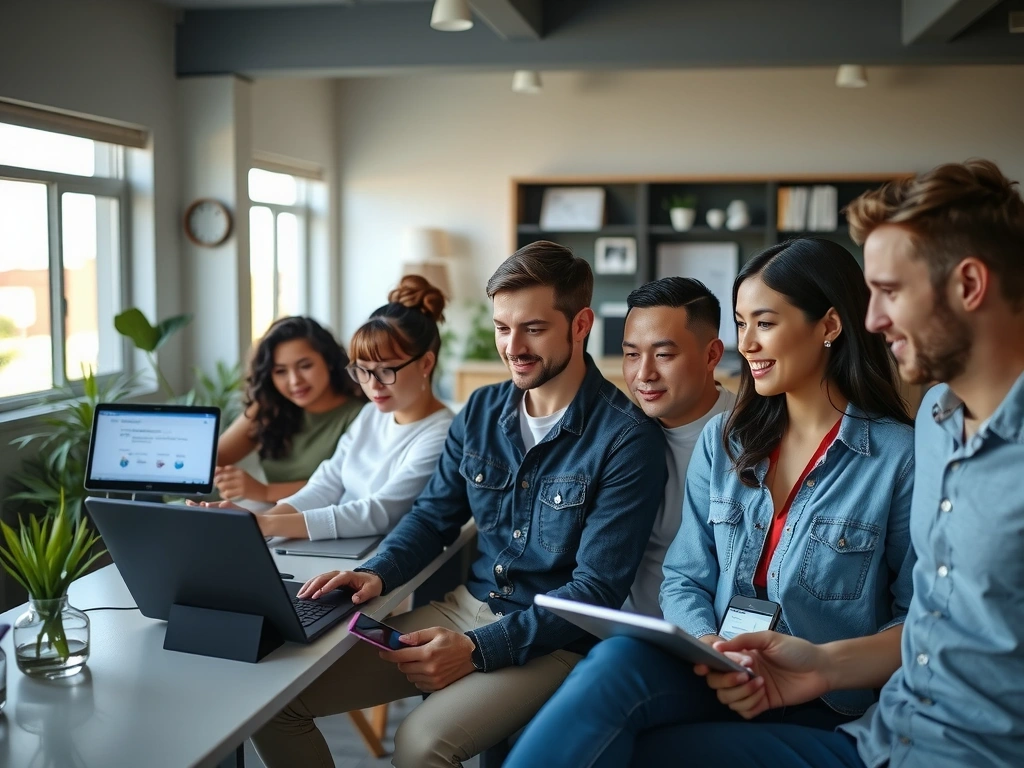 Users engaging with financial platform